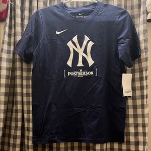 Nike Kids Yankees Navy Blue Postseason Tee